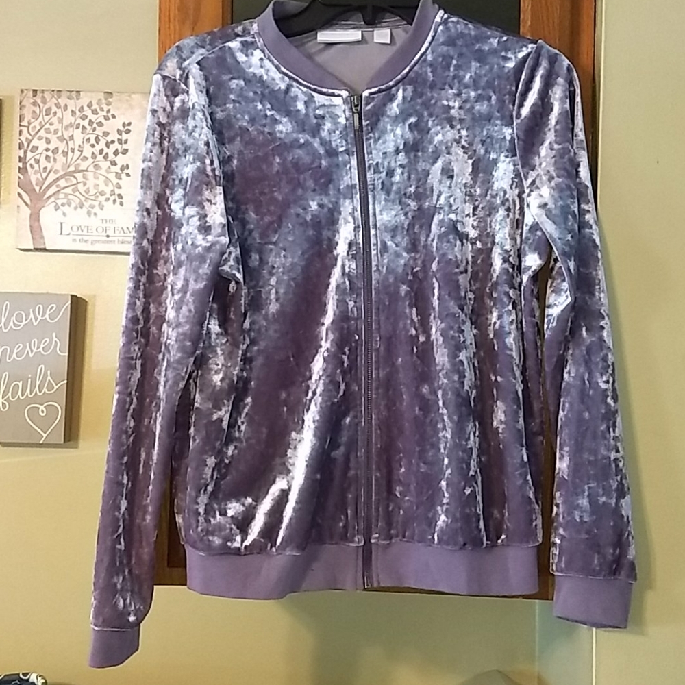 New York & Co. Velour zip up jacket. Xs.